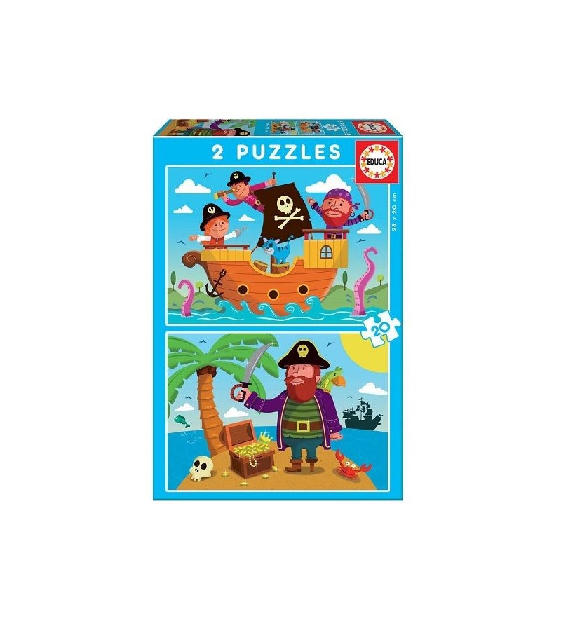 EDUCA PUZZLE  2X20 PIRATAS...