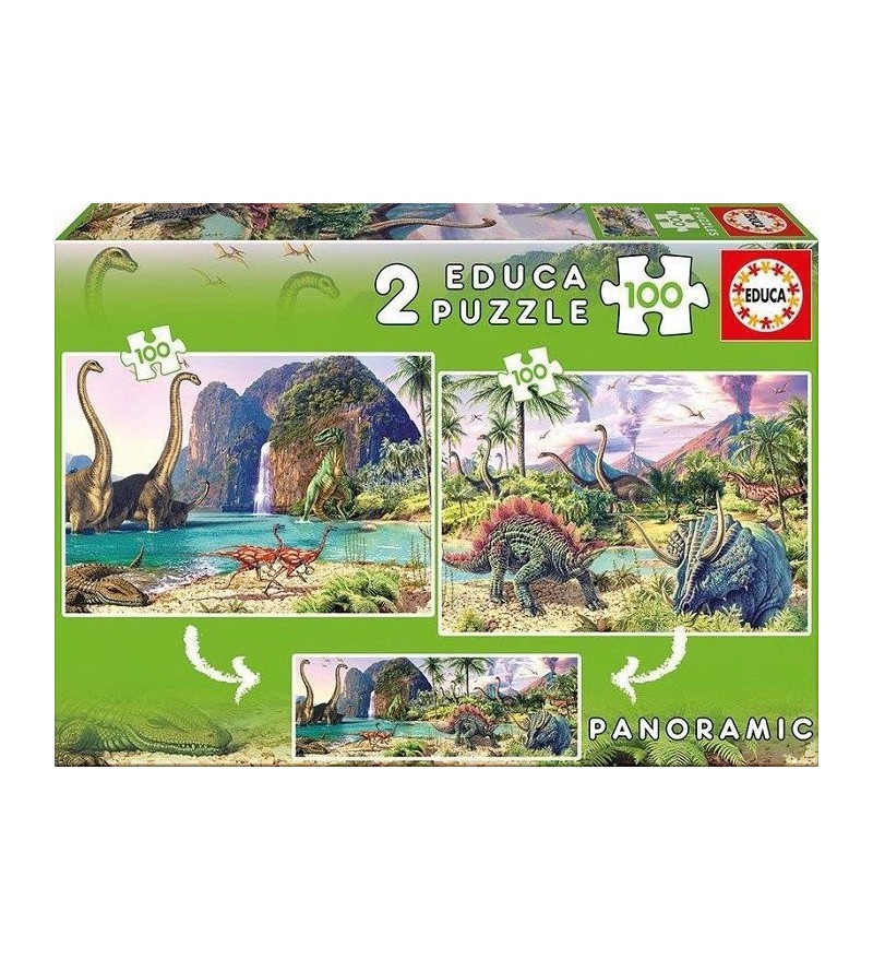 EDUCA PUZZLE  2x100 DINO...