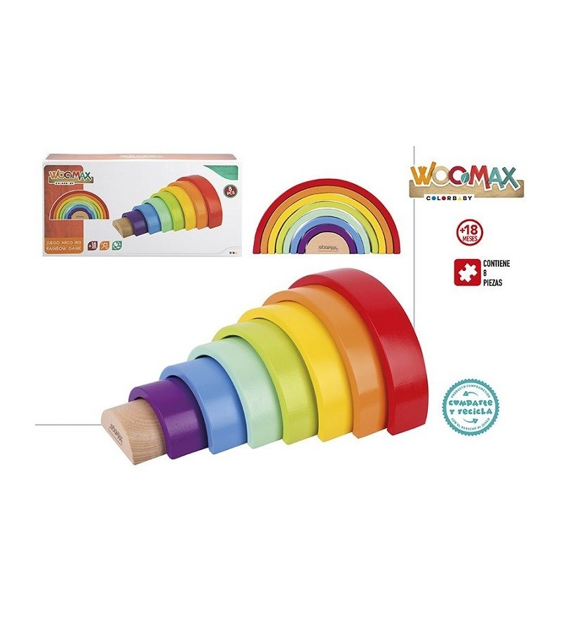 CB JUEGO ARCOIRIS MADERA 8...