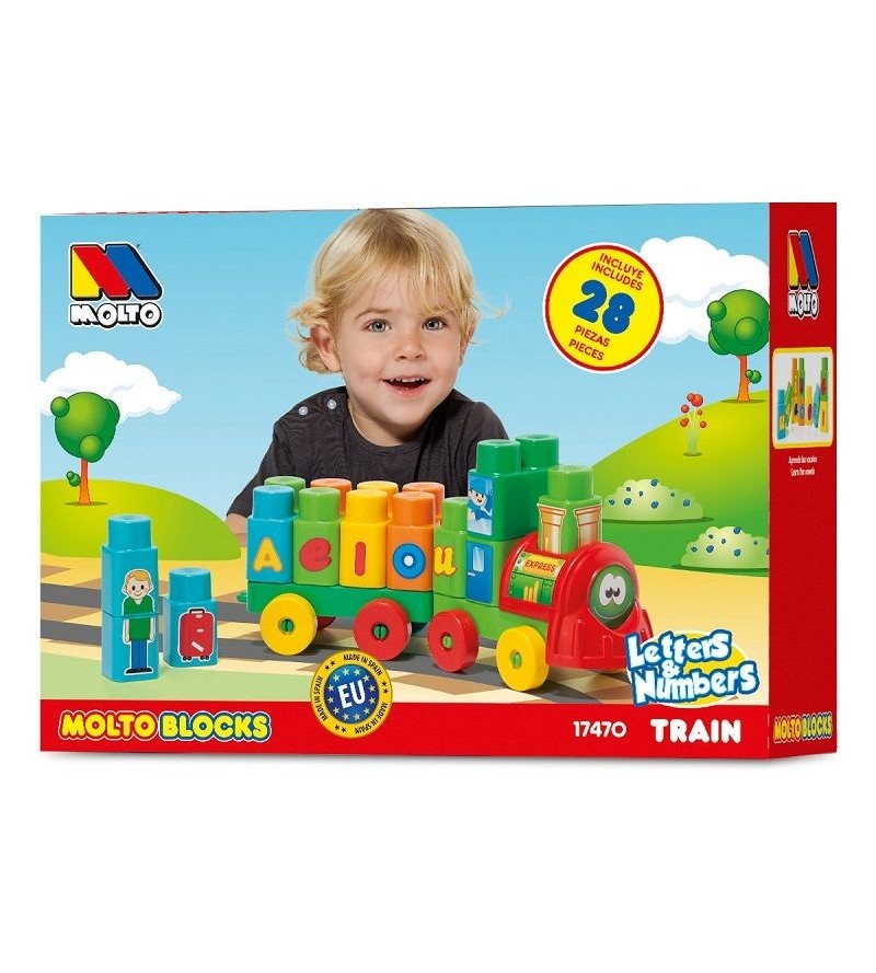 MOLTO TREN BLOQUES 28 PCS...